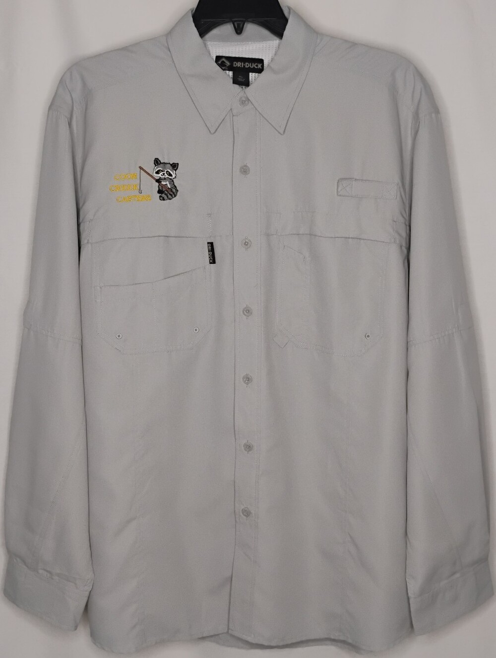 Men's XL Dri Duck Gray Long Sleeve Fishing Shirt Button Down Outdoors Boating